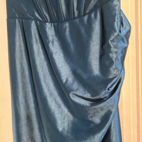 Luxedo Teal Corset Satin Formal Evening Dress. Size 2X. NWT. - Picture 11 of 16